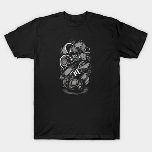 Music Lover ~ Stack of Headphones T-Shirt